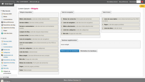 Widgets de présentation