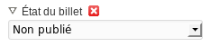 Etat de publication à non publié